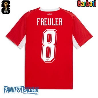 Elveția Remo Freuler #8 Tricou Fotbal Replică Mondial 2026 Barbati Acasa
